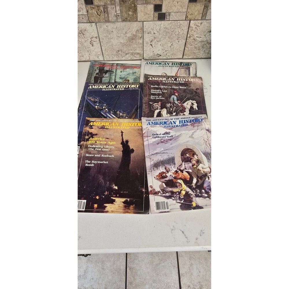 Vintage 1986 American History Illustrated Magazine Lot of 6 Titanic Liberty